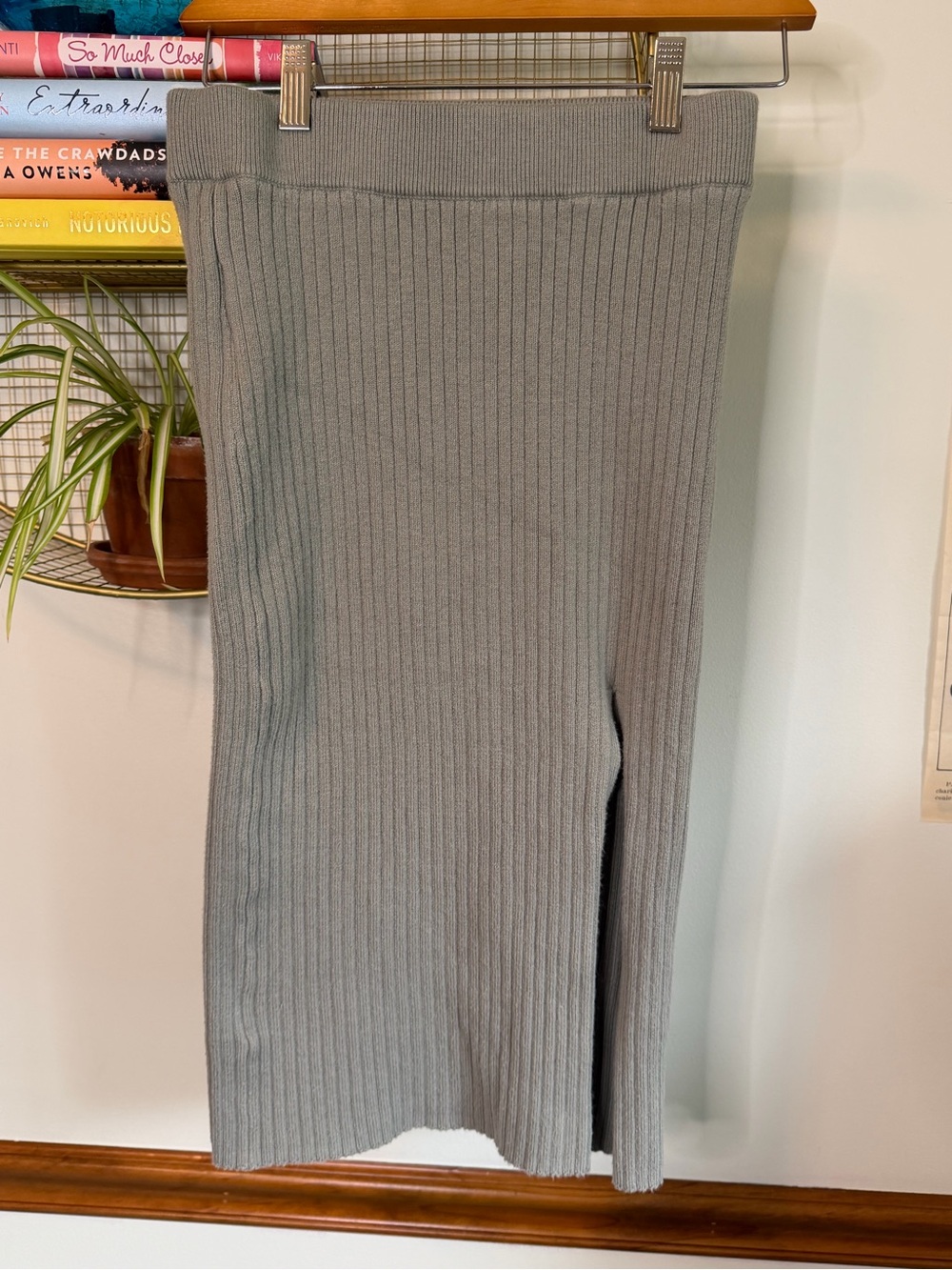 Abercrombie & Fitch Ribbed Knit Skirt - Taupe
